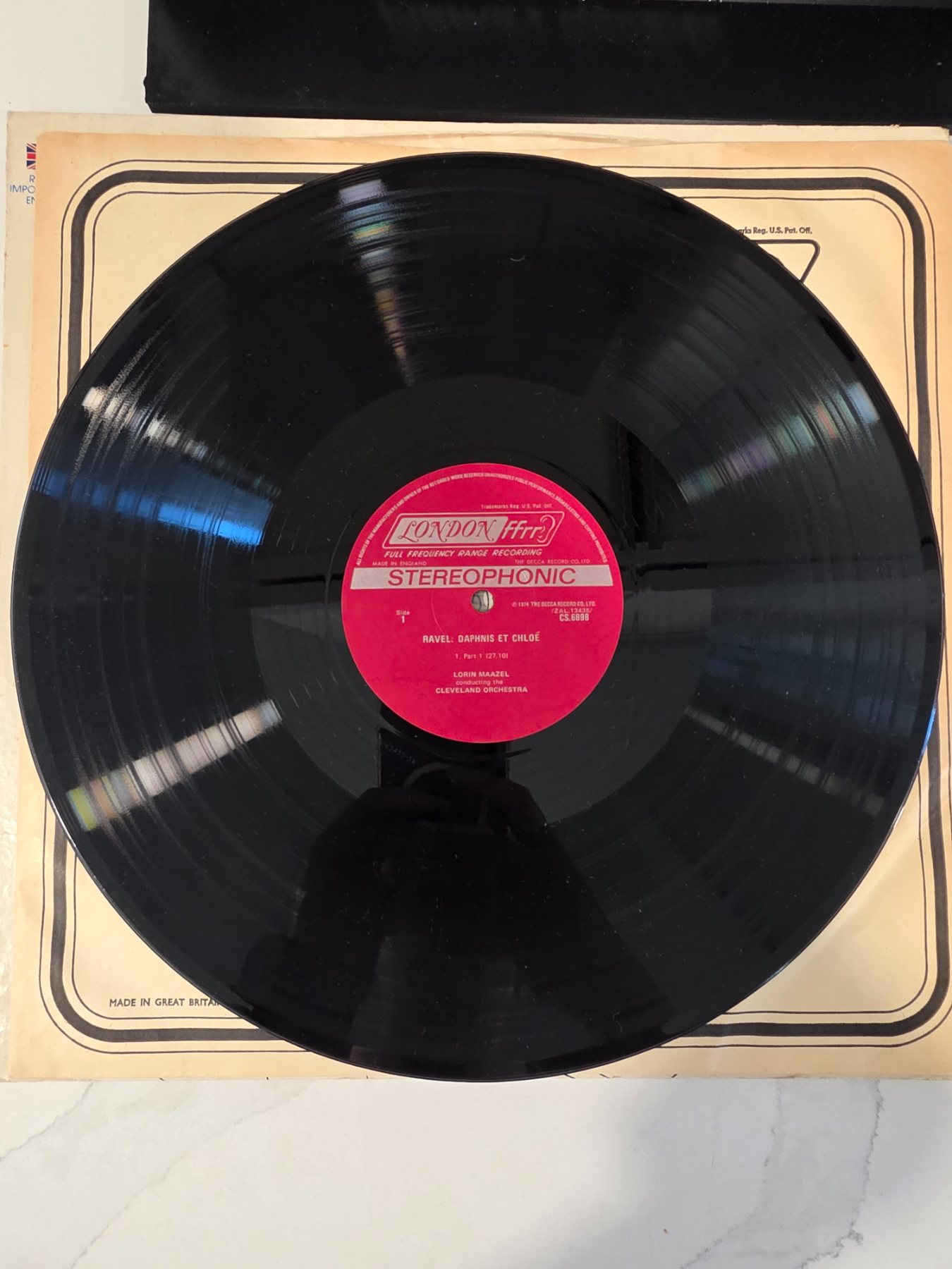 Ravel Daphnis et Chloé LP Lorin Maazel Cleveland Orchestra London CS 6898 - Image 3