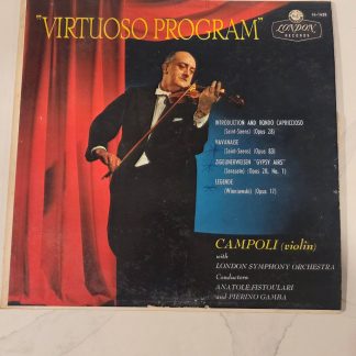 Campoli Virtuoso Program London LL 1625 Classical Violin LP