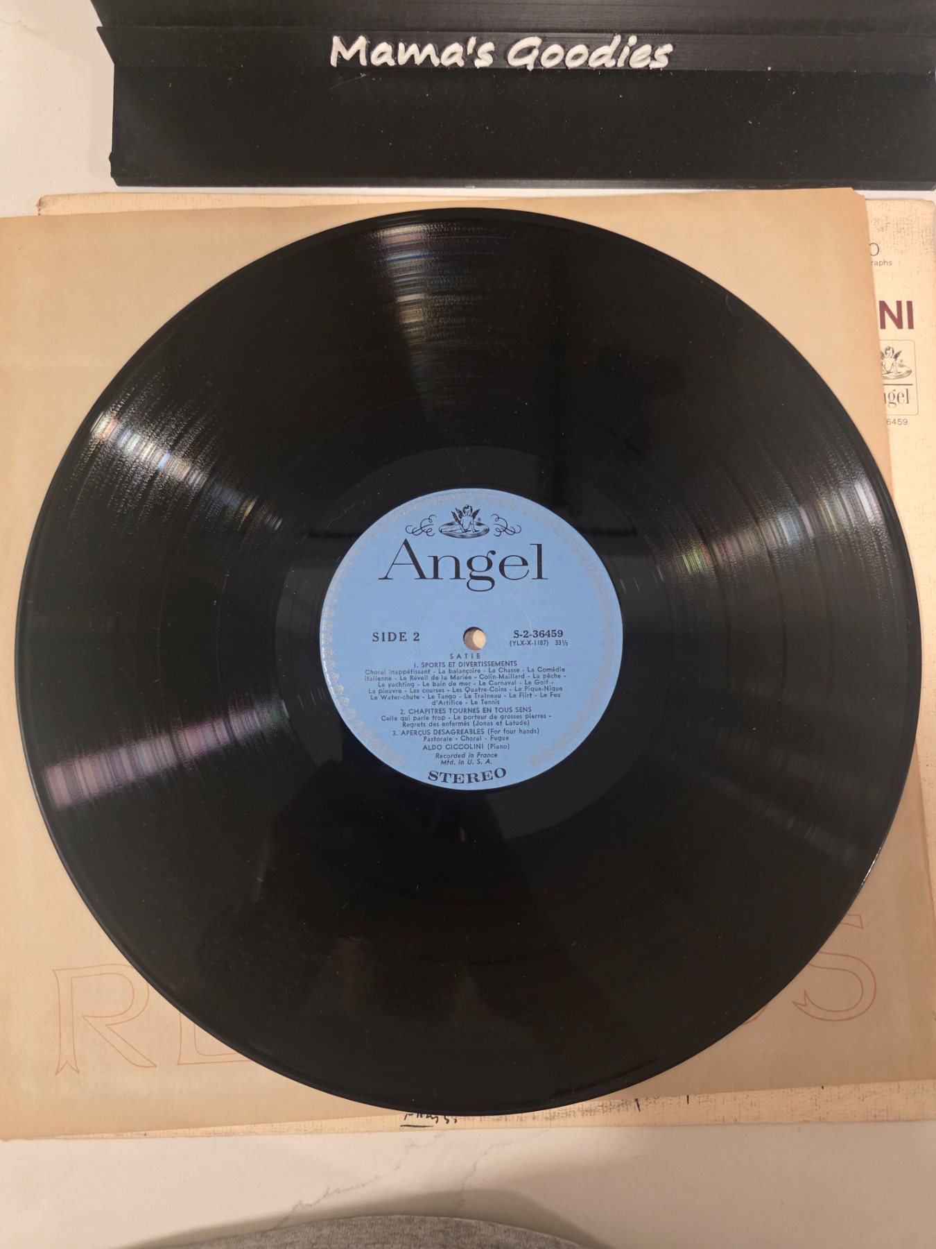Erik Satie Piano Music Volume 2 Aldo Ciccolini Angel S-36459 LP - Image 4