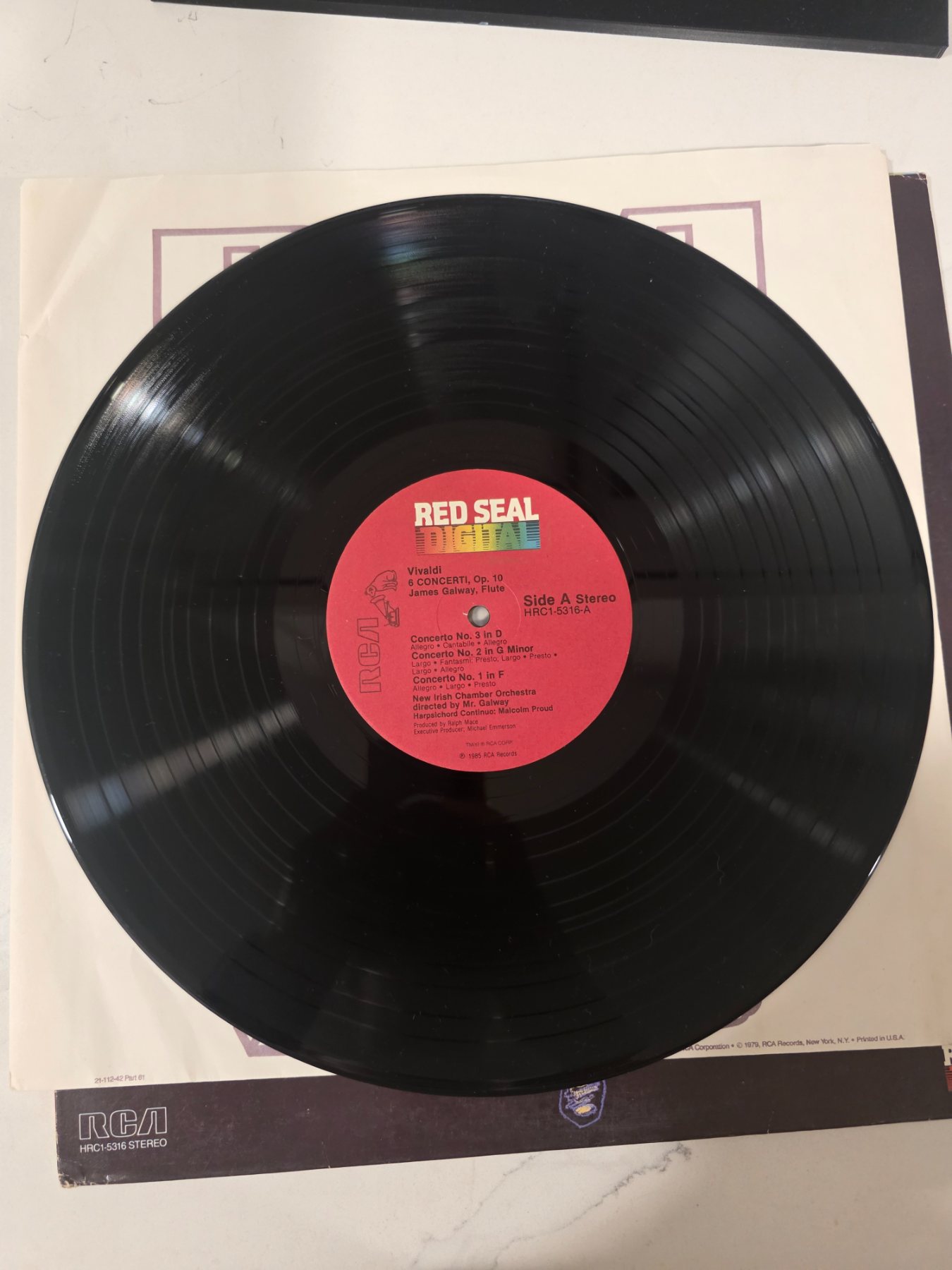 James Galway Vivaldi 6 Concerti Op. 10 RCA Red Seal LP HRC1-5316 - Image 4