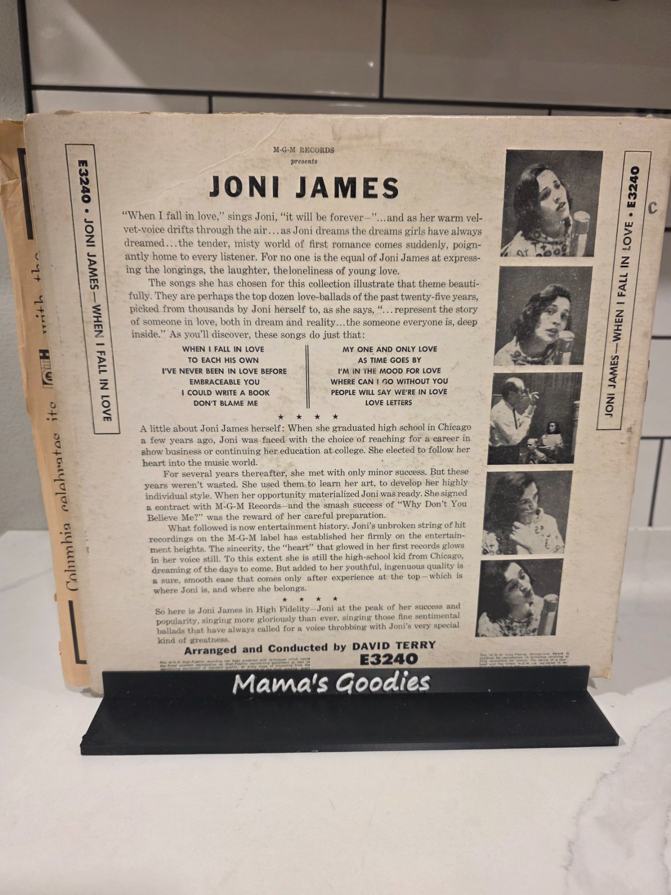 Joni James When I Fall in Love MGM E3240 1955 Vinyl LP - Image 2