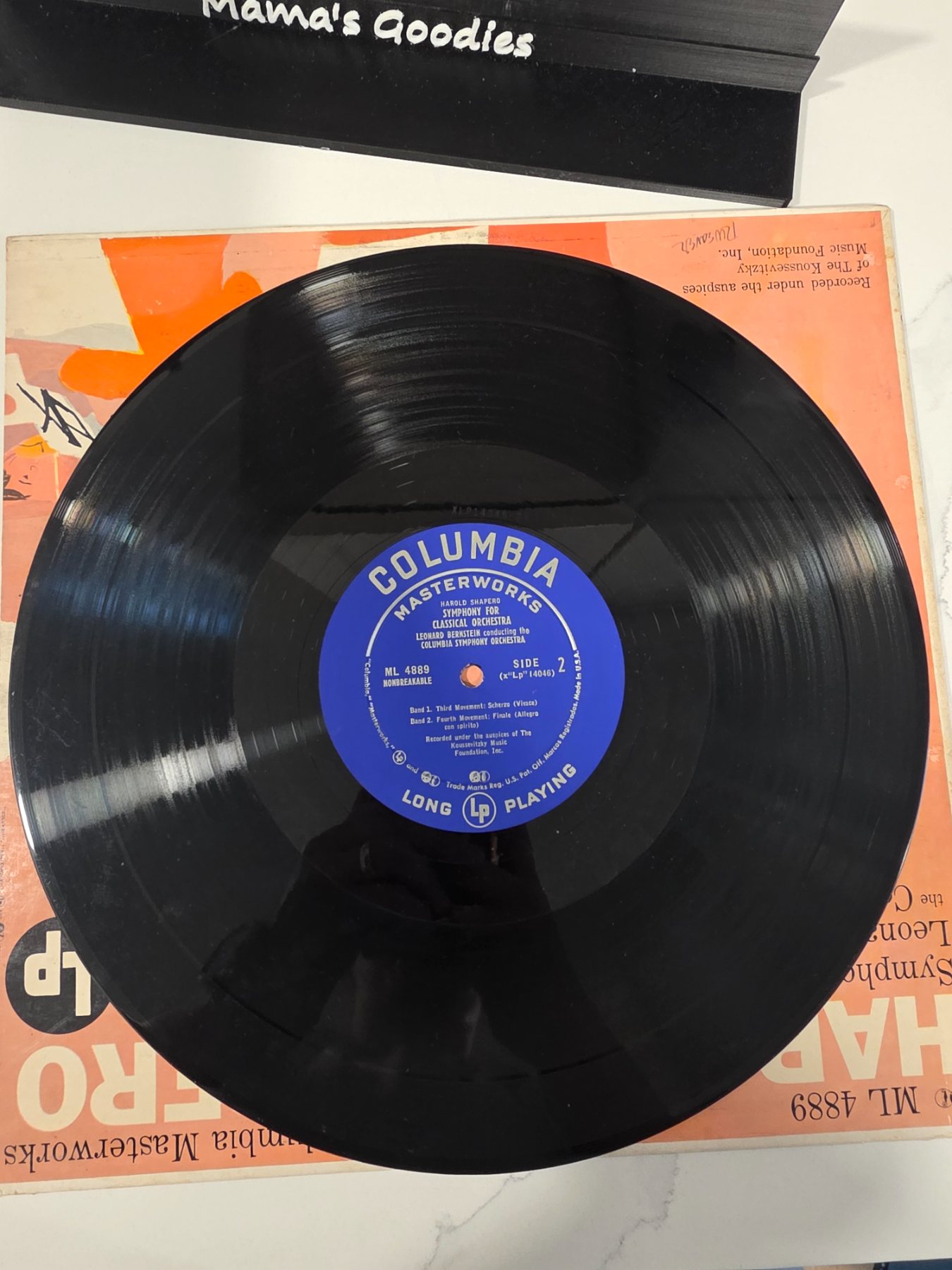 Harold Shapero Symphony for Classical Orchestra Bernstein Columbia ML 4889 LP - Image 4