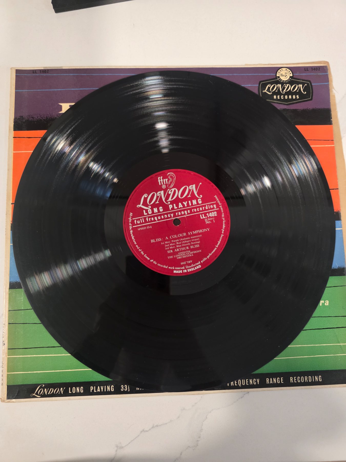 Arthur Bliss A Colour Symphony London Symphony Orchestra LP LL 1402 - Image 3
