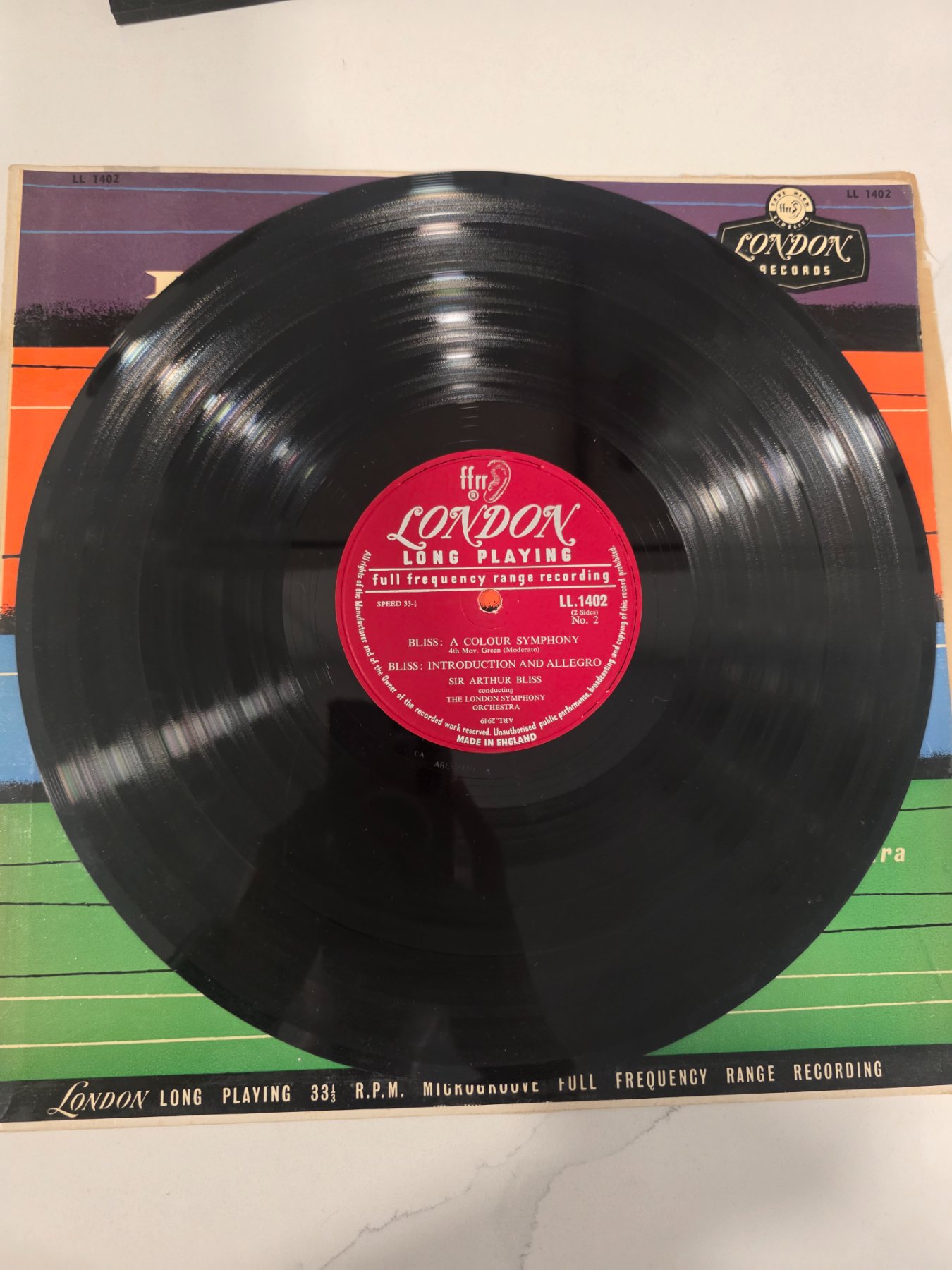 Arthur Bliss A Colour Symphony London Symphony Orchestra LP LL 1402 - Image 4