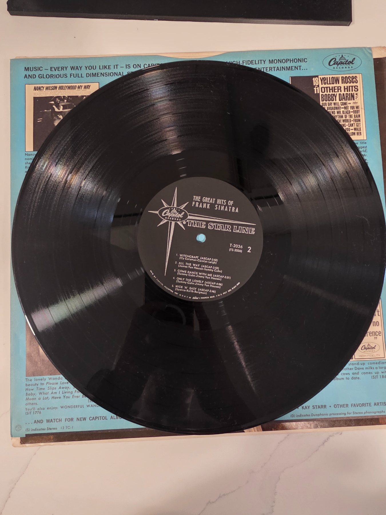 Frank Sinatra The Great Hits Capitol Star Line T-2036 Mono LP - Image 4