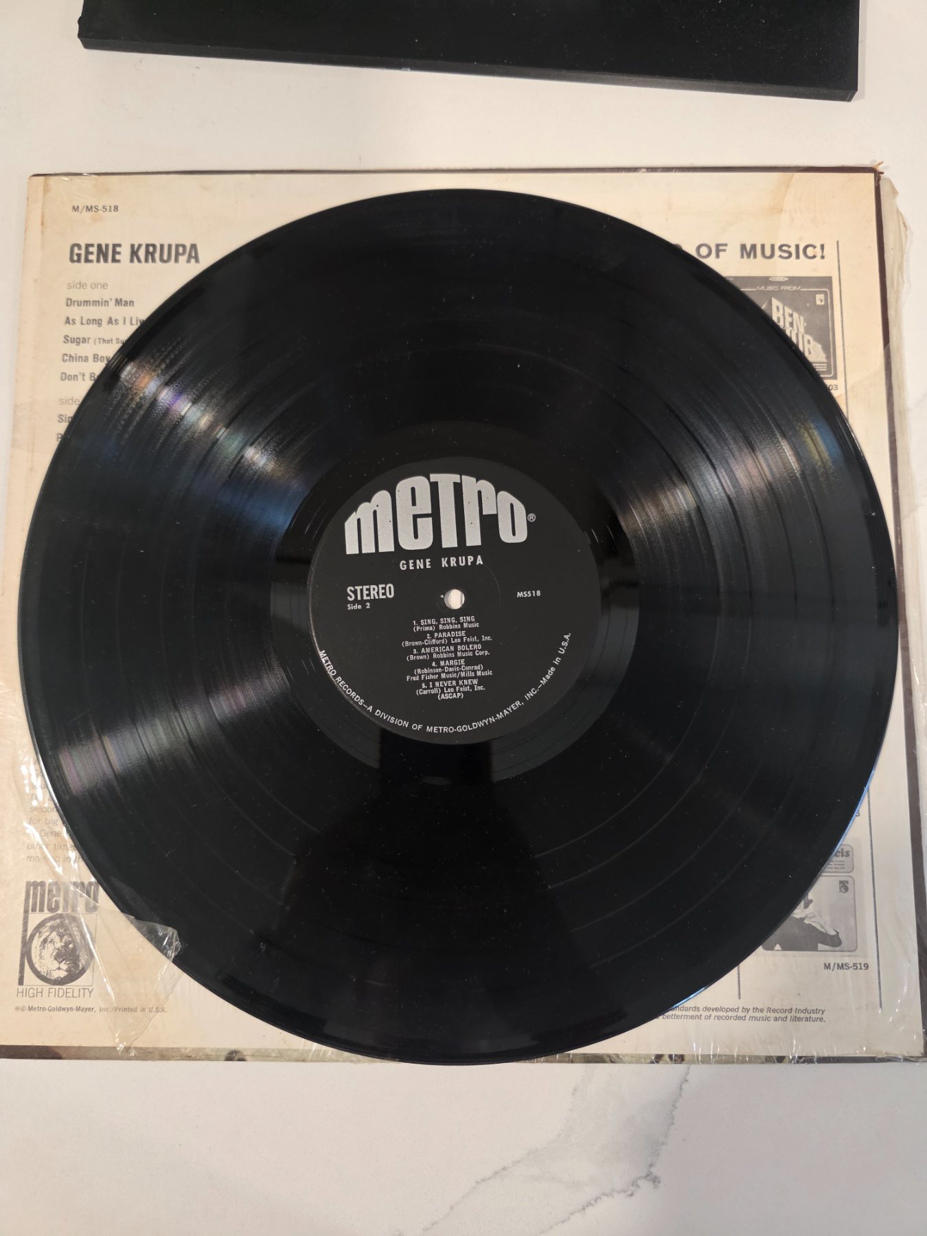 Gene Krupa Self Titled Stereo LP Metro MS-518 1965 Jazz Vinyl - Image 5