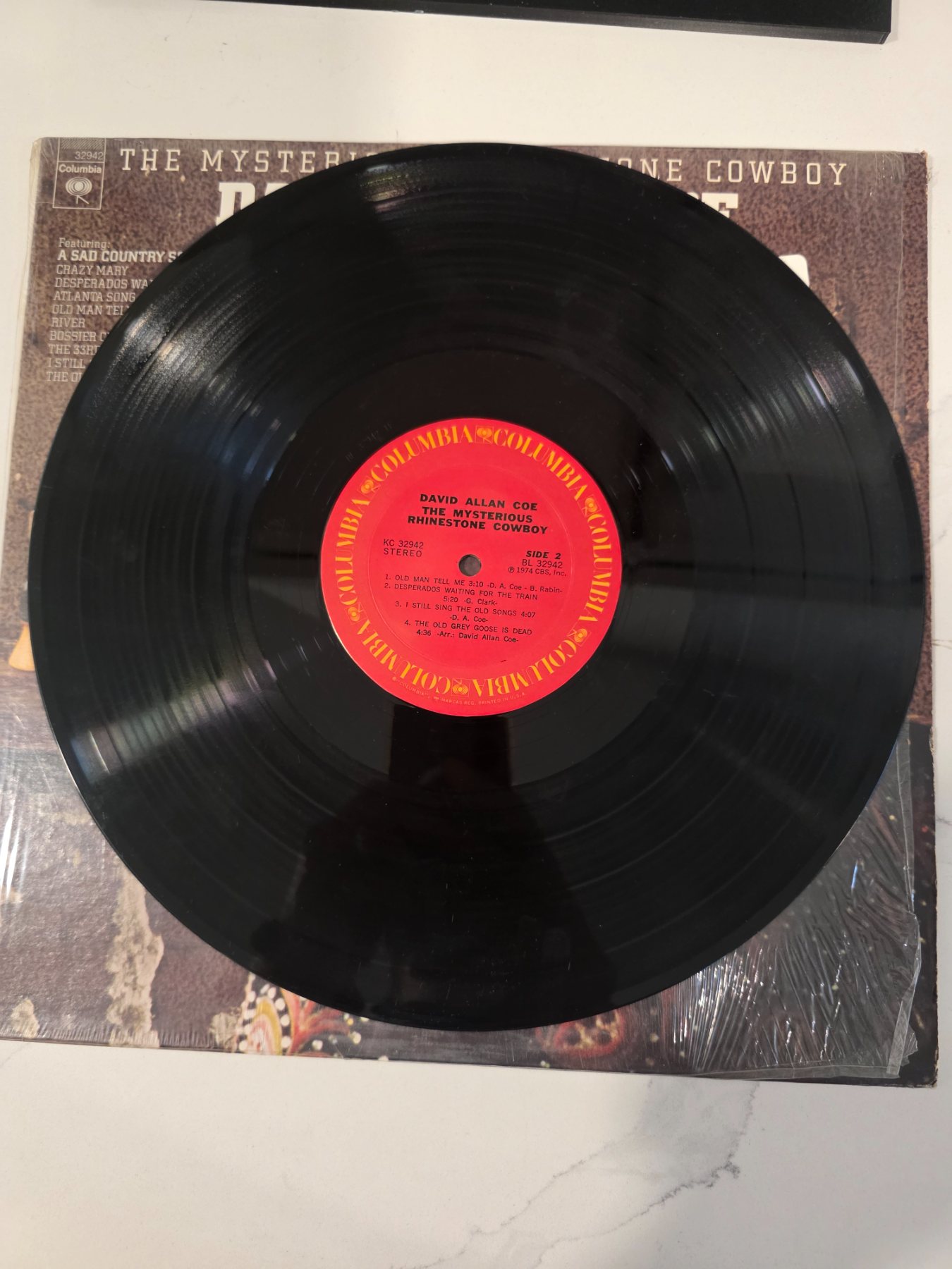 David Allan Coe Mysterious Rhinestone Cowboy 1974 Columbia KC 32942 LP - Image 4