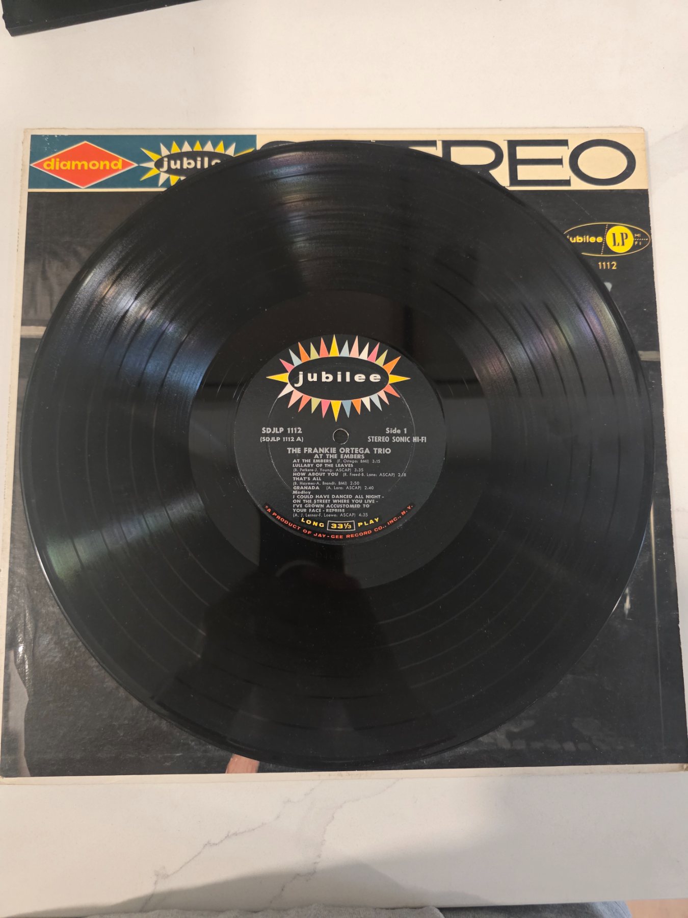 Frankie Ortega Trio At The Embers Stereo LP Jubilee SDJLP 1112 Vintage - Image 3