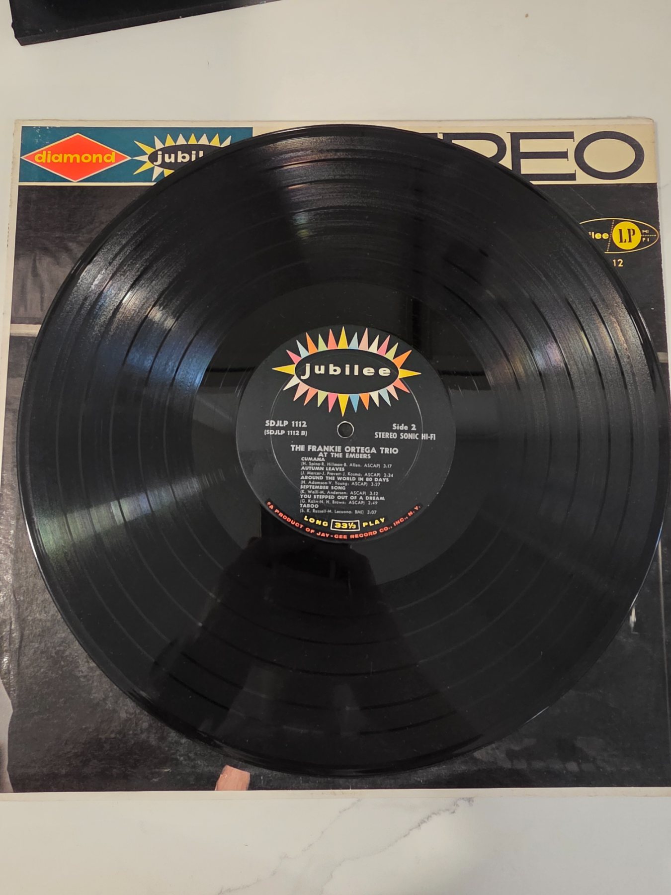 Frankie Ortega Trio At The Embers Stereo LP Jubilee SDJLP 1112 Vintage - Image 4