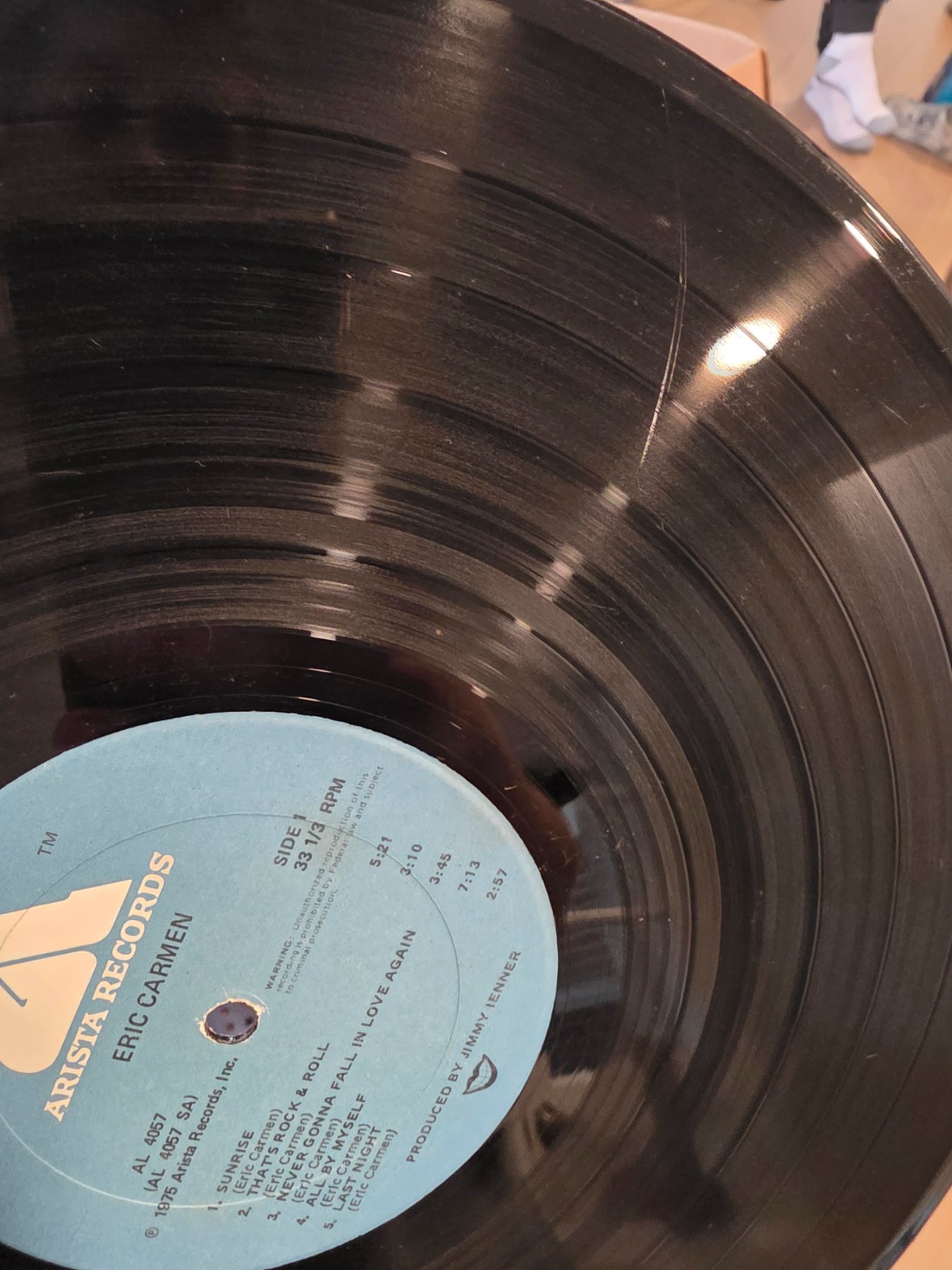 Eric Carmen Self-Titled 1975 Arista AL 4057 Vinyl LP Record - Image 5