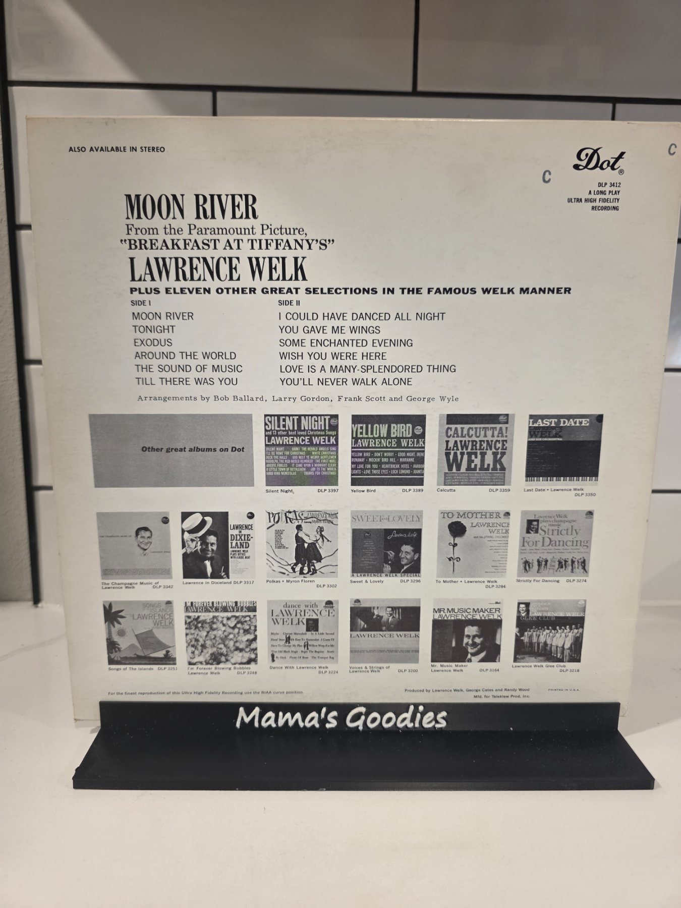Lawrence Welk Moon River Dot DLP 3412 Mono 12" Vinyl LP - Image 2
