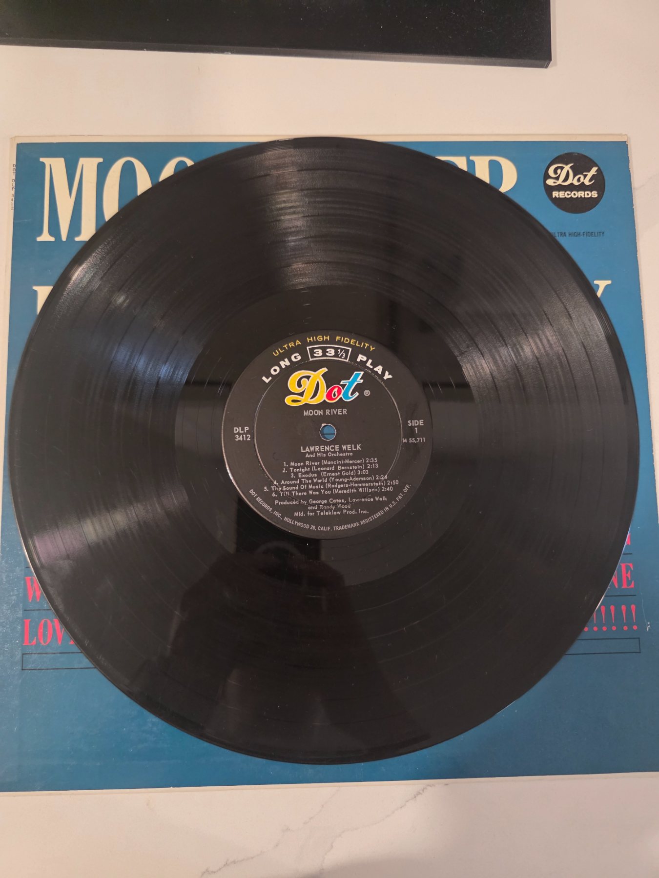 Lawrence Welk Moon River Dot DLP 3412 Mono 12" Vinyl LP - Image 3
