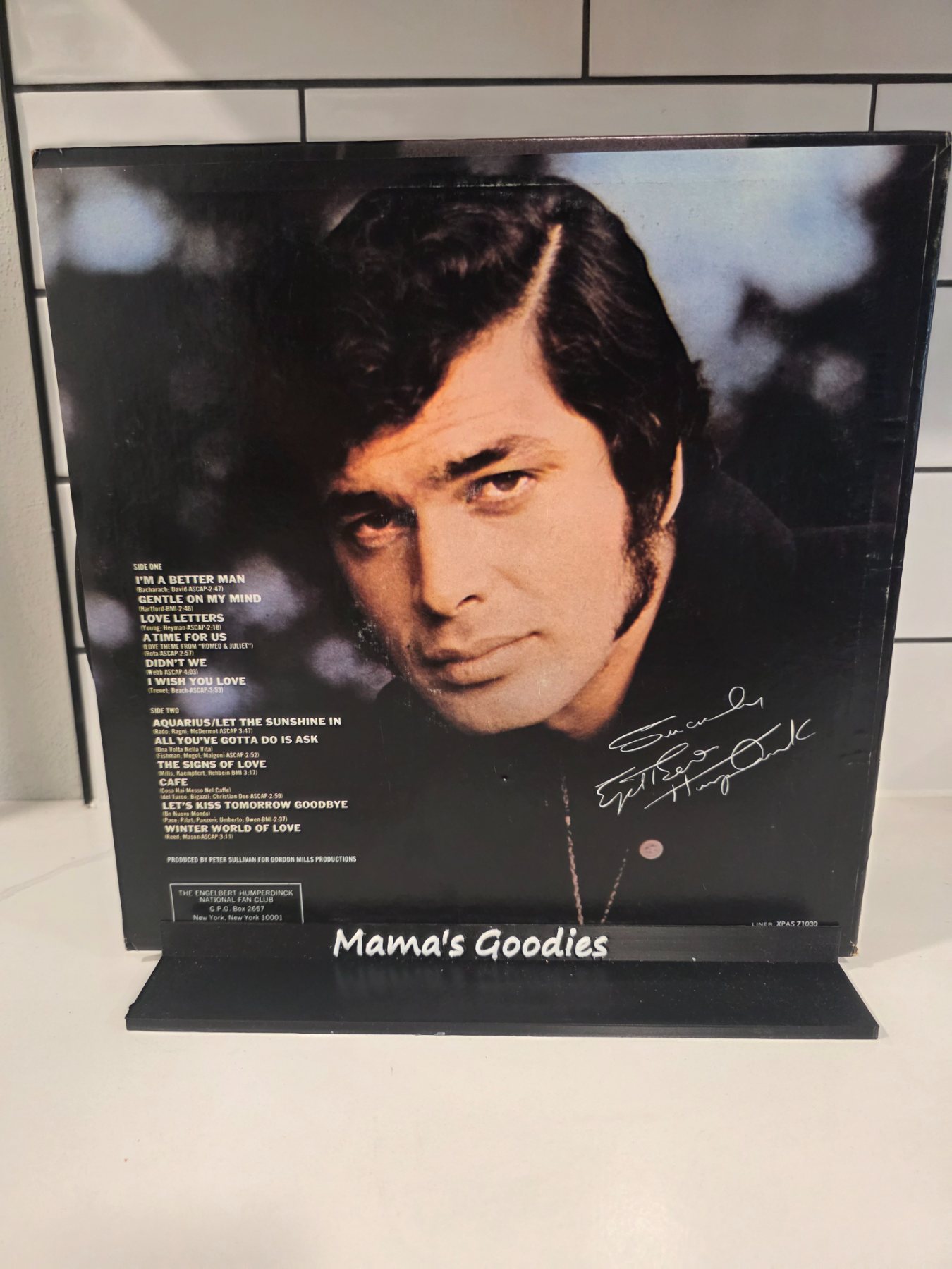 Engelbert Humperdinck Winter World of Love LP Parrot XPAS 71030 - Image 2