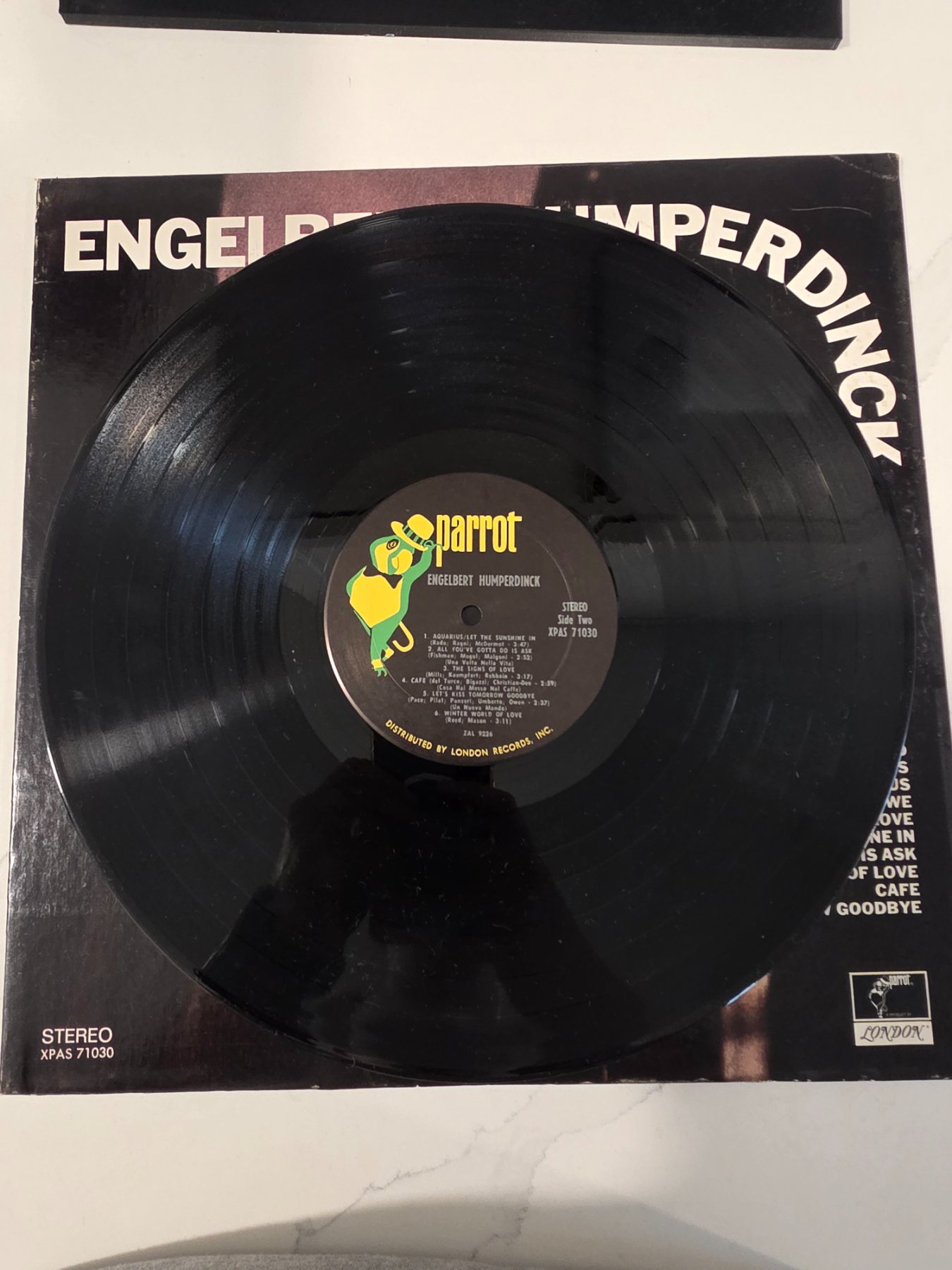 Engelbert Humperdinck Winter World of Love LP Parrot XPAS 71030 - Image 4