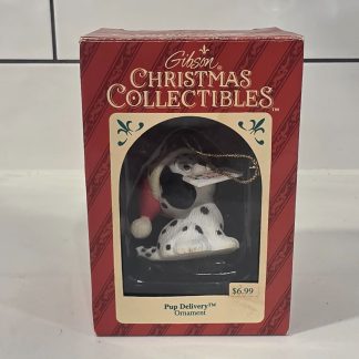 1994 Gibson Christmas Collectibles Pup Delivery Dalmatian Ornament