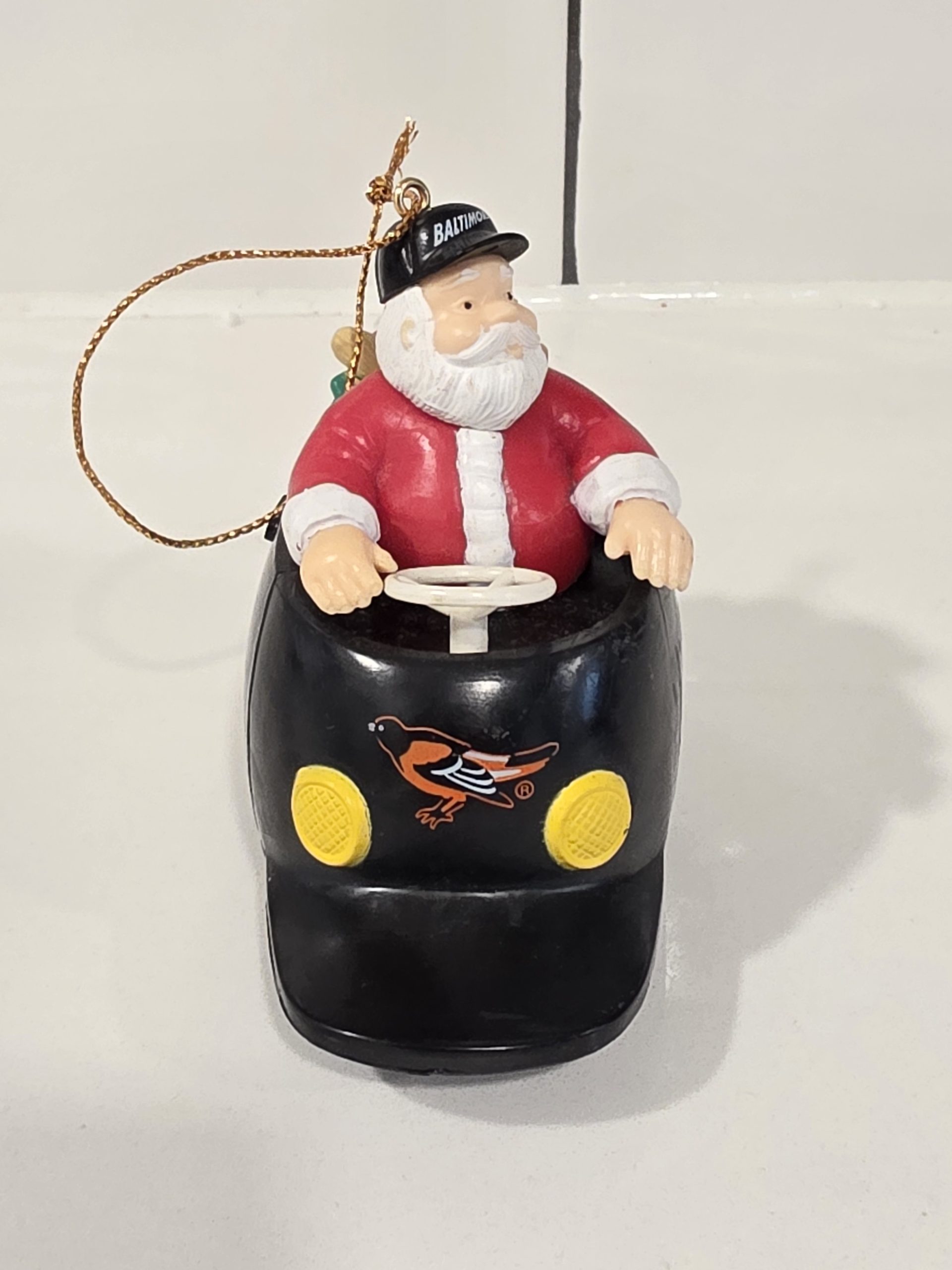 Russ Baltimore Orioles Santa's Bullpen Buggy Christmas Ornament 1993 - Image 2