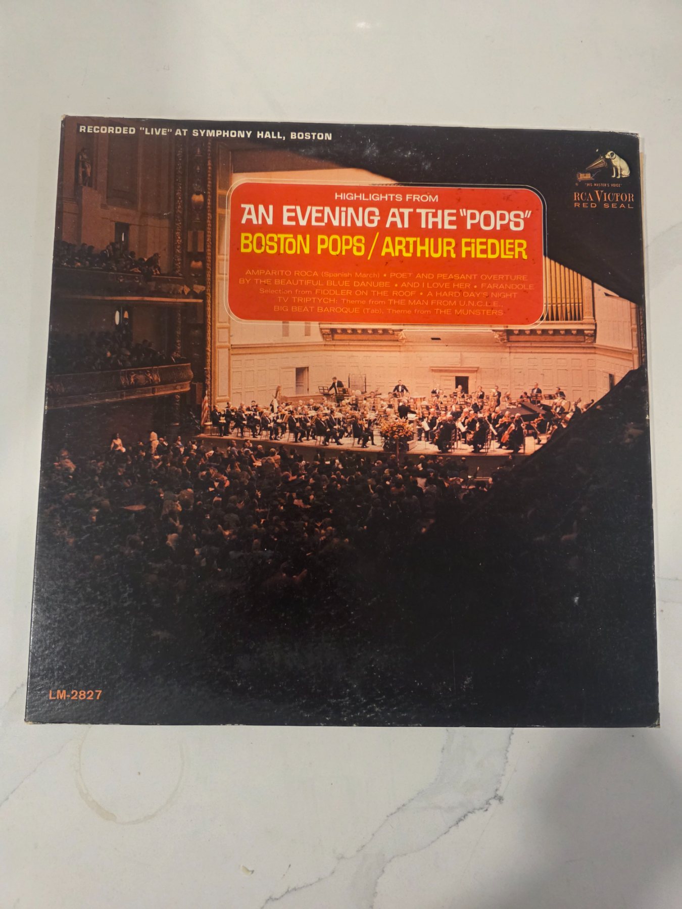 Boston Pops Arthur Fiedler Highlights From An Evening at the Pops LP LM-2827