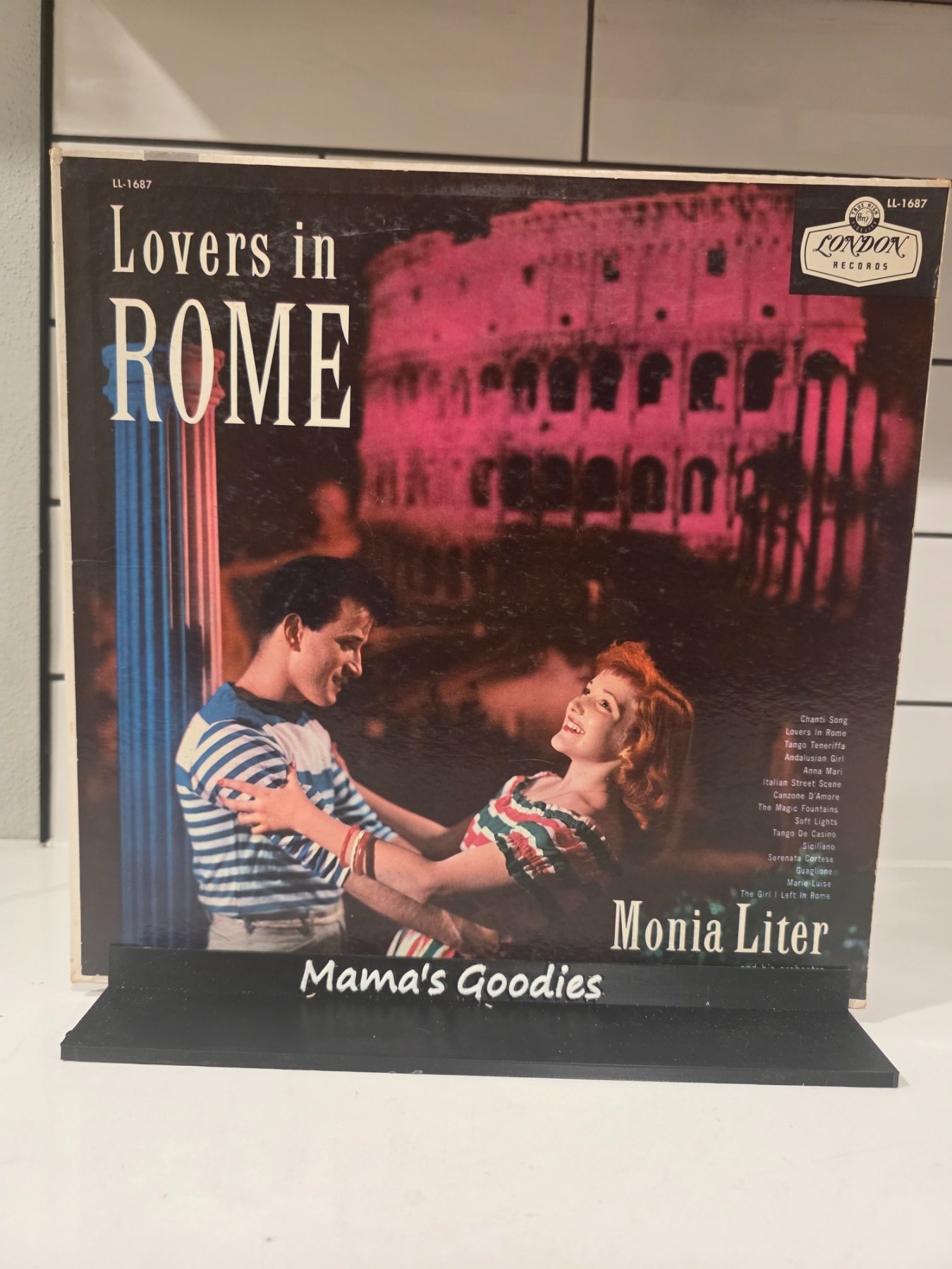 Monia Liter & His Orchestra Lovers In Rome LP London LL-1687