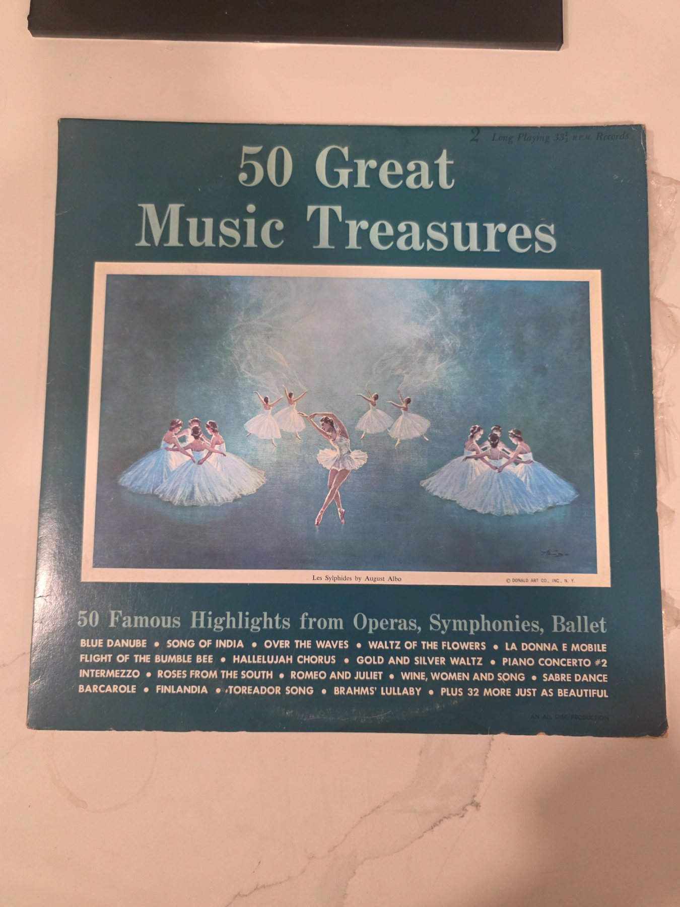 50 Great Music Treasures 2 LP Set Classical Opera Symphony Ballet