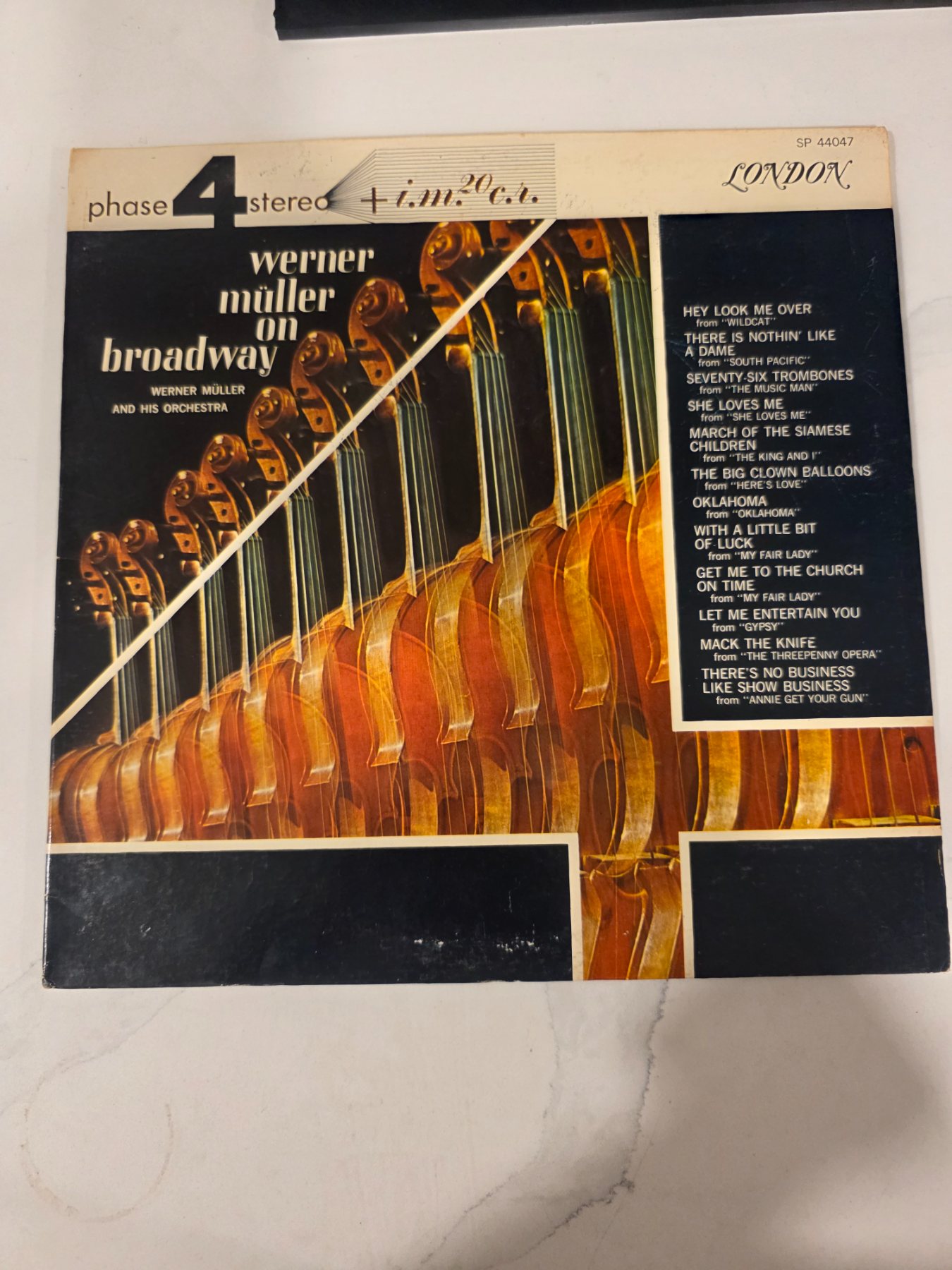 Werner Muller On Broadway LP London Phase 4 Stereo SP 44047