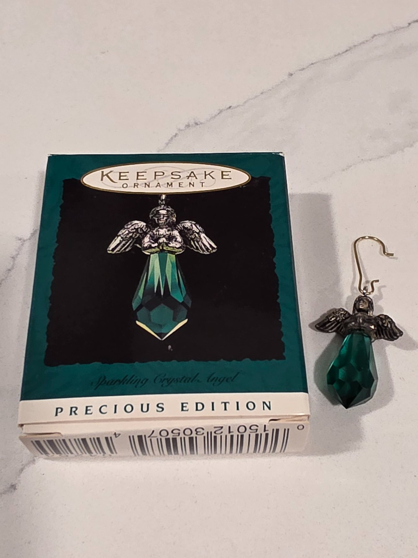 Vintage 1996 Hallmark Precious Edition Sparkling Crystal Angel Ornament