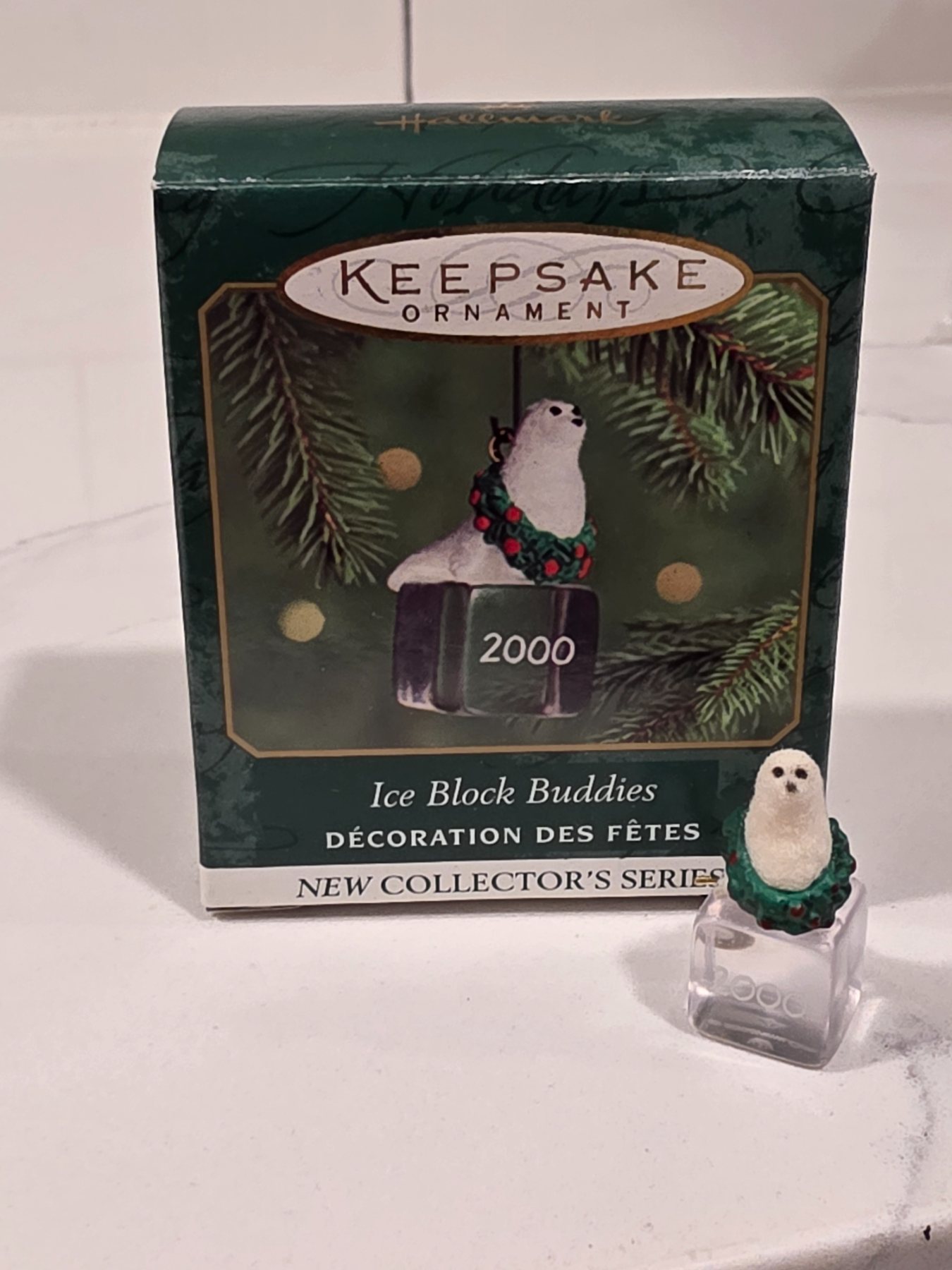 Hallmark 2000 Ice Block Buddies Seal Miniature Ornament #1 QXM6011