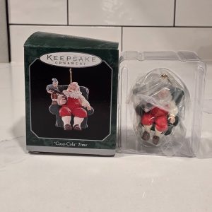 1998 Hallmark Keepsake Miniature Coca-Cola Time Santa Ornament QXM4296