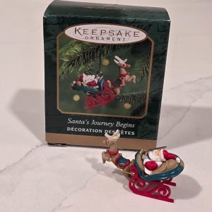 2000 Hallmark Keepsake Santa's Journey Begins Miniature Ornament QXM6004