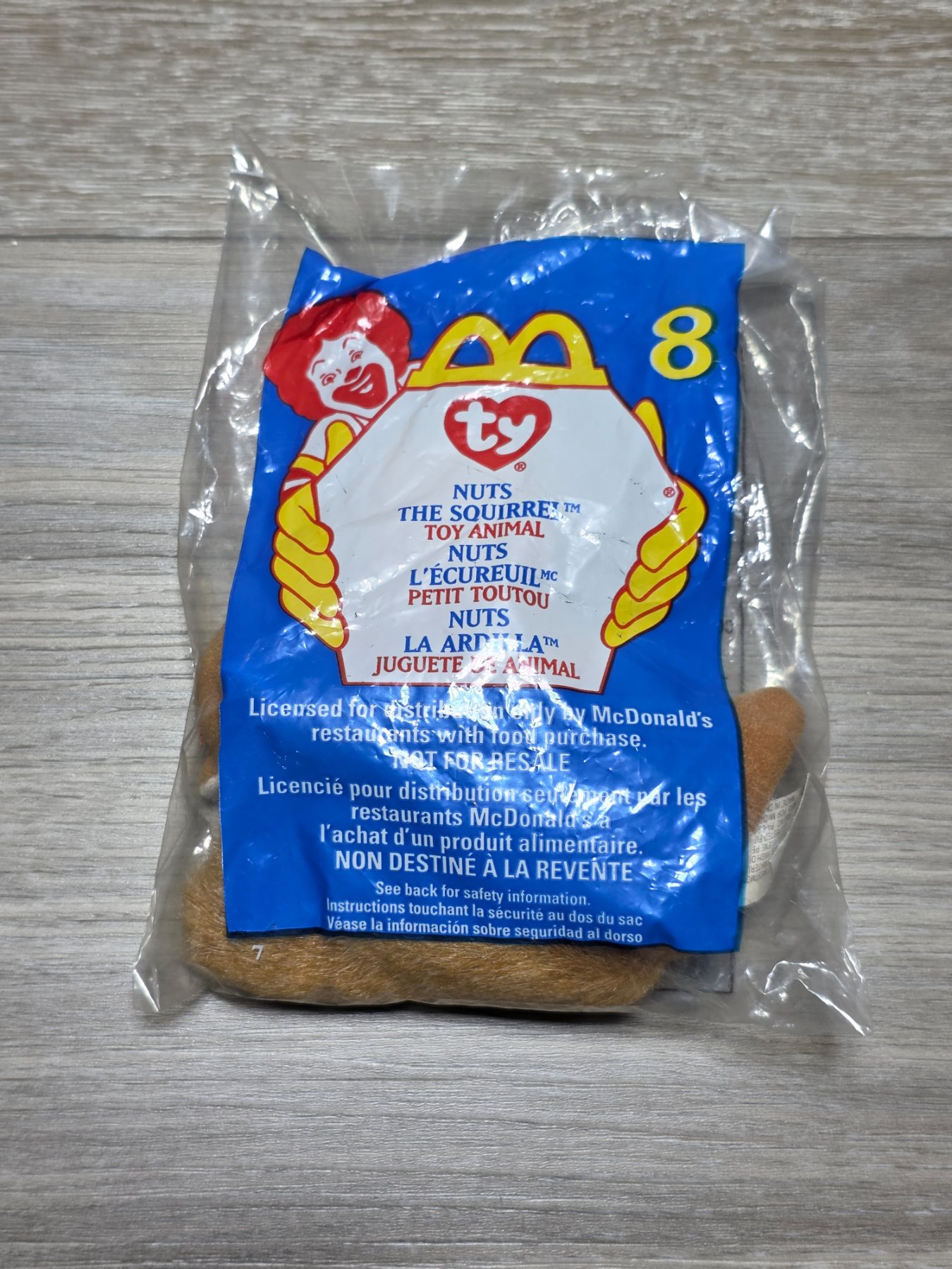 1999 McDonald's Ty Teenie Beanie Babies Nuts Squirrel #8