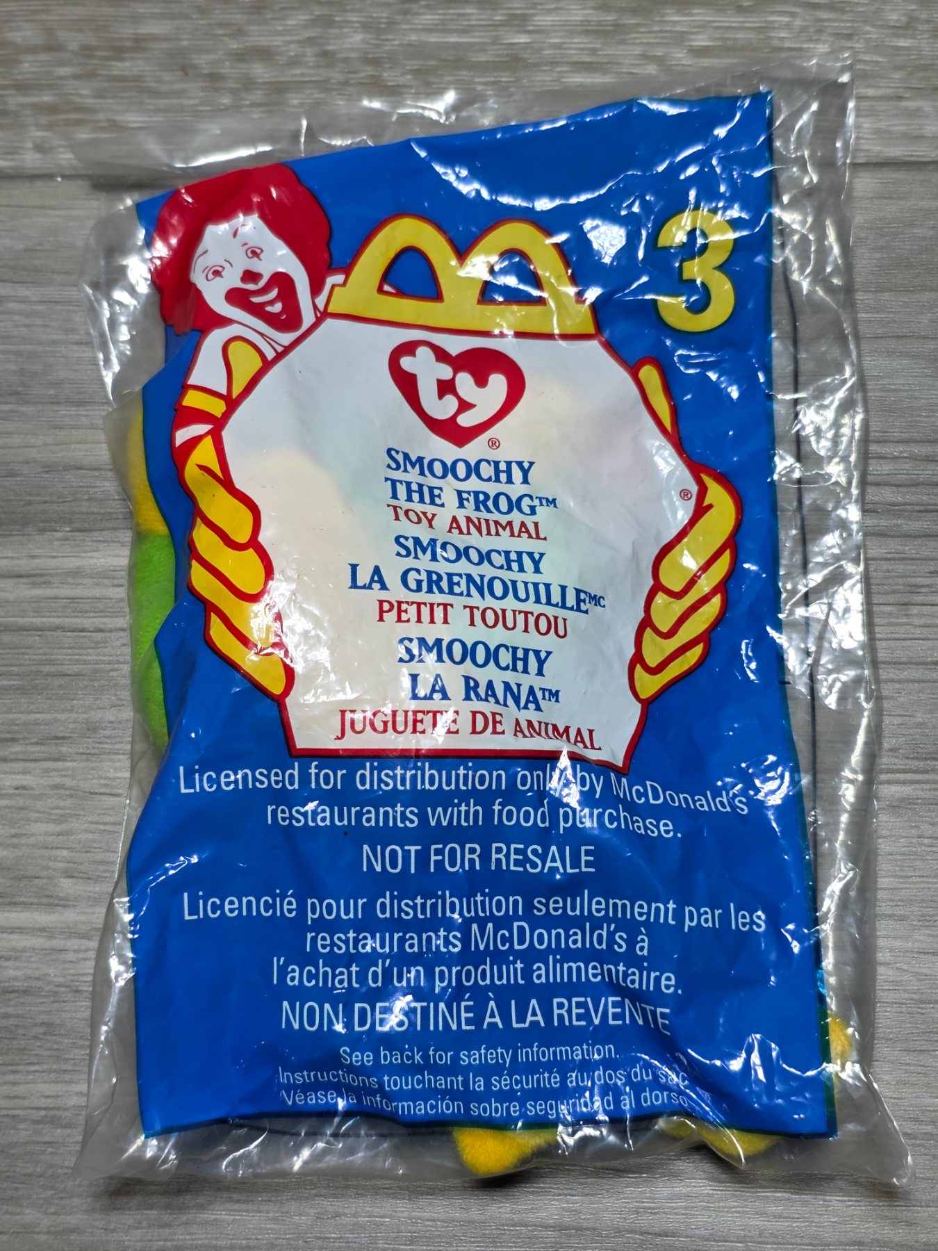 1999 McDonald's Ty Teenie Beanie Babies Smoochy the Frog #3