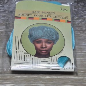 Blue Hair Bonnet 12 Inch Smooth Fabric Day Night Cap 1pc