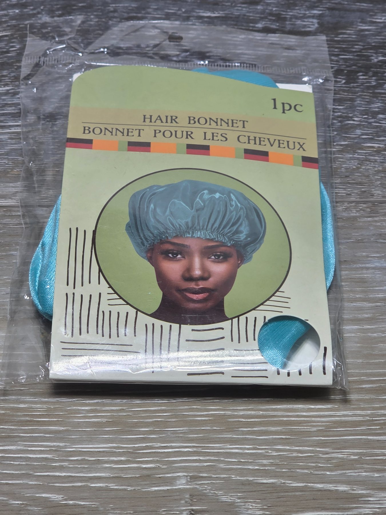 Blue Hair Bonnet 12 Inch Smooth Fabric Day Night Cap 1pc