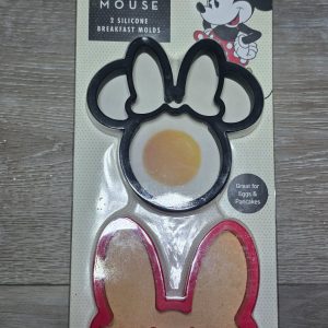 Disney Minnie Mouse 2 Pc Silicone Breakfast Molds Eggs Pancakes