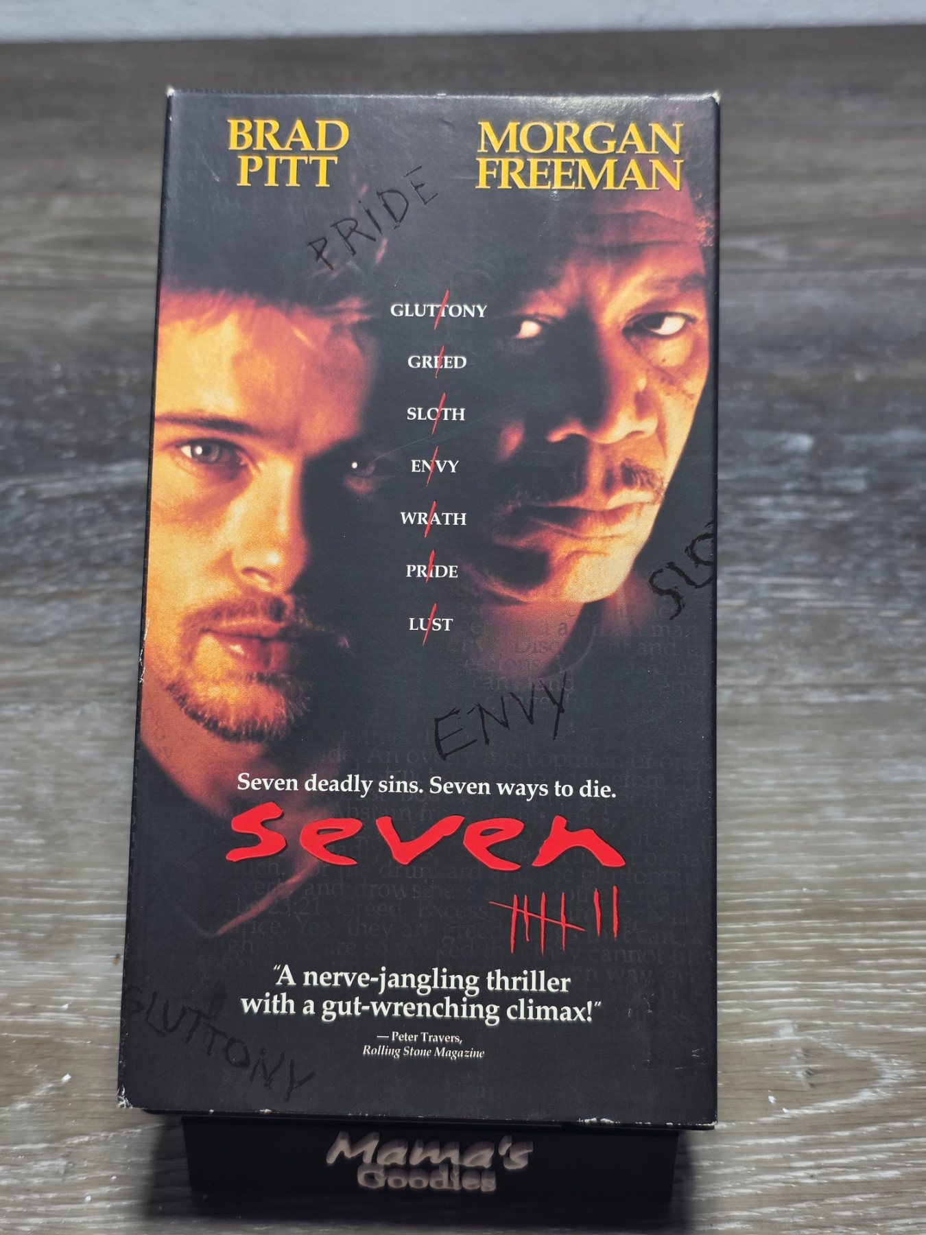 Seven VHS 1996 Brad Pitt Morgan Freeman Thriller