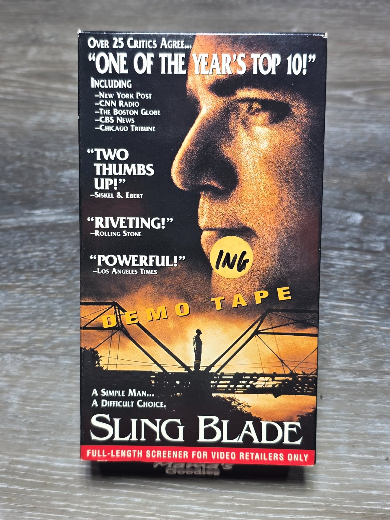 Sling Blade VHS Demo Screener 1996 Billy Bob Thornton Miramax