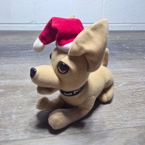 Applause Taco Bell Chihuahua Santa Hat Plush Sound Chip Item 66460