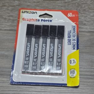 Unison Graphite Force 0.7mm HB #2 Mechanical Pencil Lead Refills 60 Count