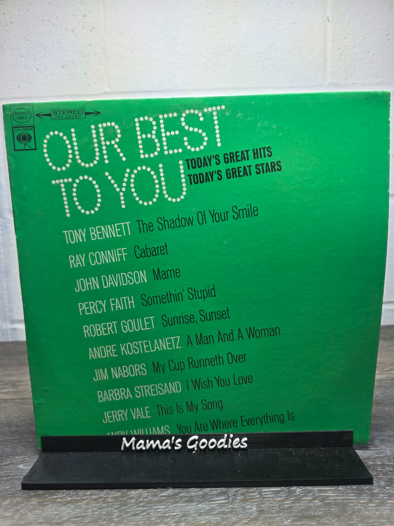 Our Best To You Today's Great Hits Various Artists Columbia Stereo LP ABS 2
