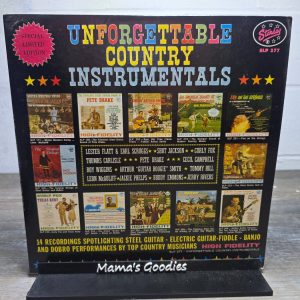 Unforgettable Country Instrumentals Starday SLP-277 Vintage LP Vinyl