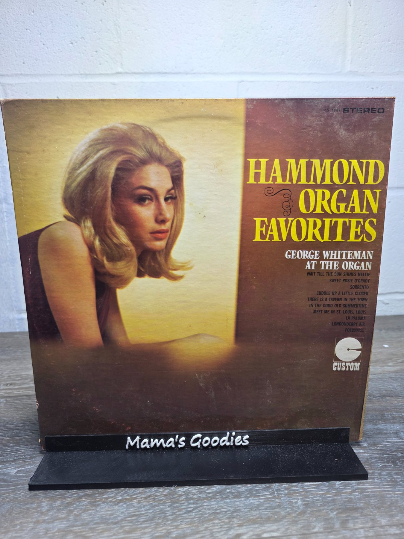 George Whiteman Hammond Organ Favorites Custom Records CS 1081 LP