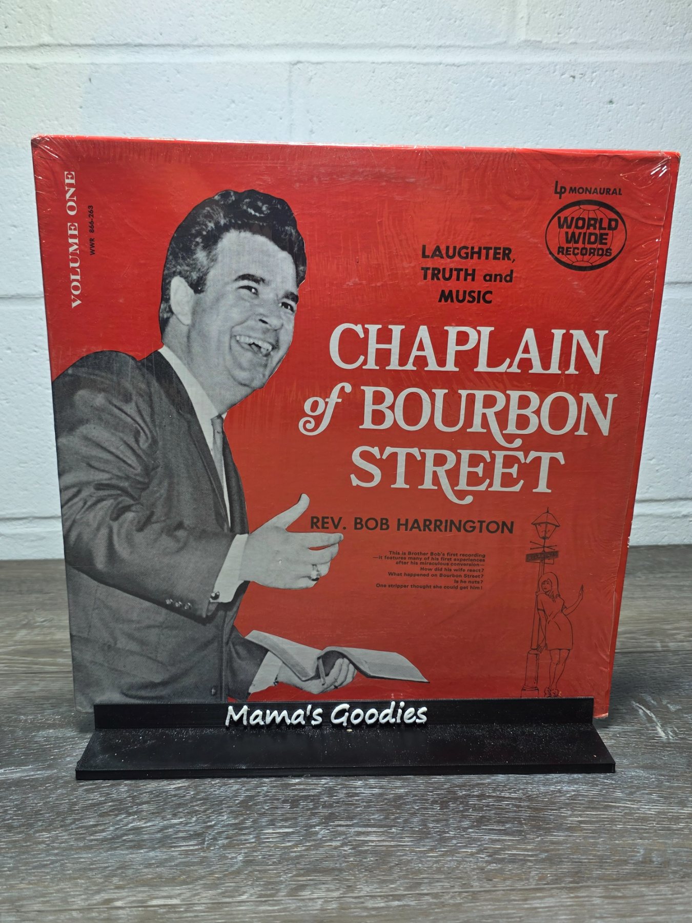Rev. Bob Harrington Chaplain of Bourbon Street Vol. 1 Mono LP Vinyl