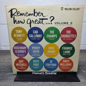Remember How Great? Volume 2 Various Artists Columbia Vinyl LP 1962