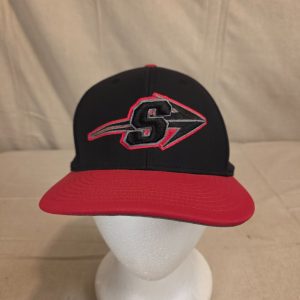 Champro Baseball Cap Hat Black Red Perforated L-XL