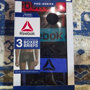 Reebok Pro-Series Performance Boxer Briefs 3 Pack Mens S Multicolor