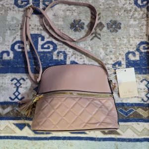 Le Bag Blush Pink Quilted Tassel Crossbody Handbag