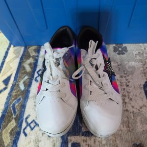 Skechers Street Los Angeles Little Star Sneakers Womens 5 White Multicolor