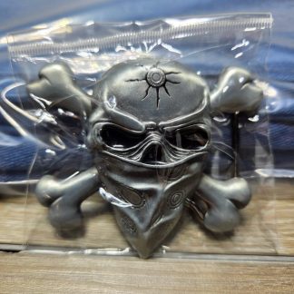 Black Pirate Skull Crossbones Gothic Novelty Belt Buckle
