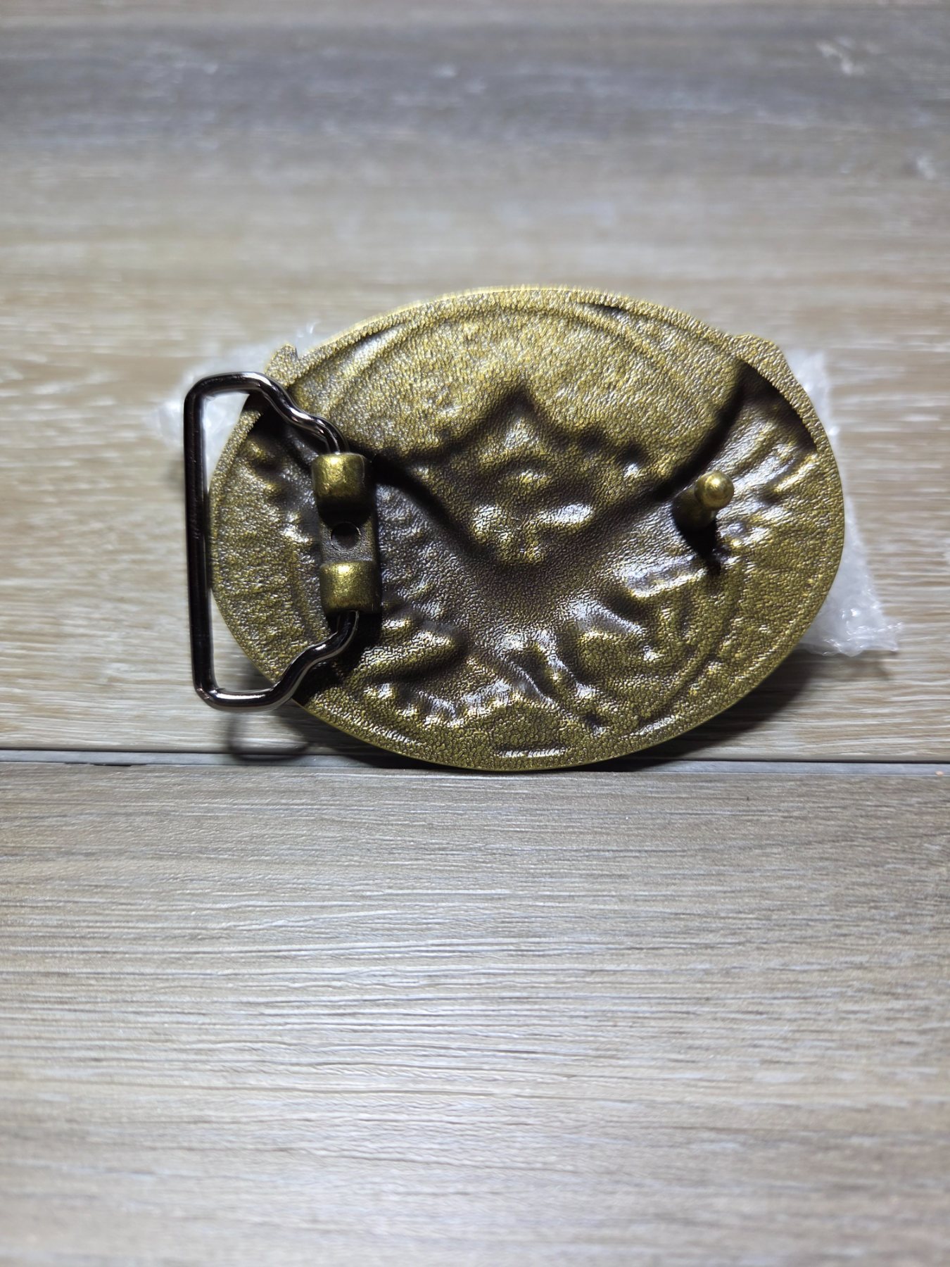 Bald Eagle Mountain Western Belt Buckle Antique Brass Tone - Image 2
