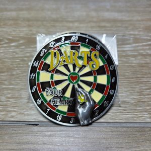 Darts Your Heart Dartboard Novelty Metal Belt Buckle