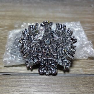 Silver Tone Double Headed Eagle Rhinestone Western Belt Buckle